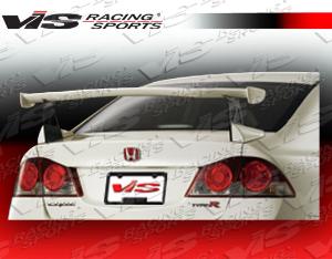 06-08 Honda Civic 4dr VIS Racing Paintable Wings - Techno R 2 Spoiler