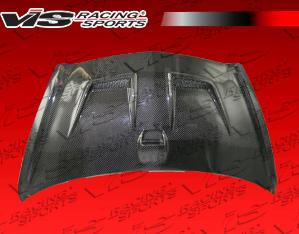 2007-2008 Honda Fit (JDM) 4dr VIS Carbon Fiber Hood - Techno R Style