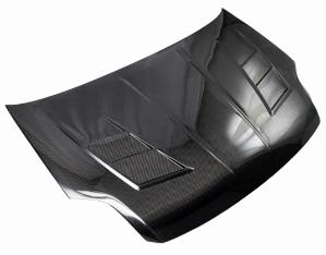 2007-2012 Nissan Sentra 4dr VIS Carbon Fiber Hood - Terminator Style