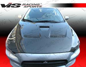 2008-2015 Mitsubishi EVO 10 4dr VIS Carbon Fiber Hood - OEM Style