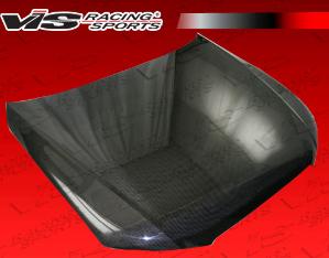 09-12 AUDI A4 4dr VIS Carbon Fiber Hood - OEM Style - Black