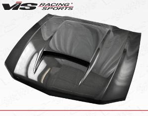 10-13 Ford MUSTANG 2dr VIS Carbon Fiber Hood - Stalker Style