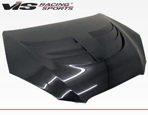 10-12 Hyundai Genesis 2dr VIS Carbon Fiber Hood - Pro Line Style - Black