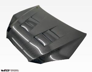 10-12 Hyundai Genesis 2dr VIS Carbon Fiber Hood - Terminator Style