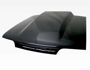 87-93 Ford MUSTANG 2dr VIS Carbon Fiber Hood - Cowl Induction Style