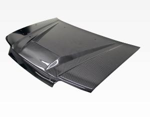 88-91 Honda Civic 4dr VIS Carbon Fiber Hood - Invader Style