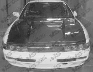 89-94 Nissan S13 2dr VIS Carbon Fiber Hood - Invader Style