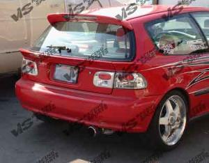 92-95 Honda Civic HB VIS Racing Paintable Wings - Type S Spoiler