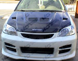 92-96 Honda Prelude 2dr VIS Carbon Fiber Hood - EVO Style