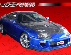 93-98 Toyota Supra 2dr VIS Carbon Fiber Hood - Drift 2 Style