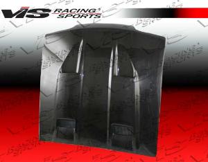 94-98 Ford MUSTANG 2dr VIS Carbon Fiber Hood - Mach 5 Style