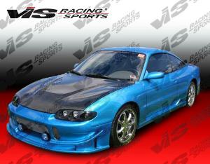 95-99 Mitsubishi Eclipse 2dr VIS Carbon Fiber Hood - Invader Style