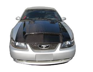 99-04 Ford MUSTANG 2dr VIS Carbon Fiber Hood - GT 500 Style