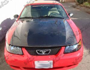 99-04 Ford MUSTANG 2dr VIS Carbon Fiber Hood - OEM Style