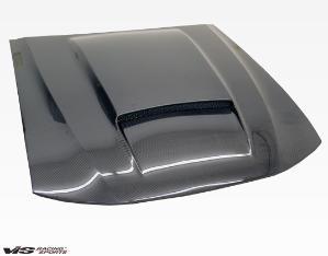 99-04 Ford MUSTANG 2dr VIS Carbon Fiber Hood - Stalker X Style - Black