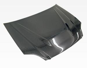 99-00 Honda Civic 2dr/4dr VIS Carbon Fiber Hood - Invader Style