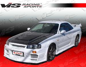 99-01 Nissan SKYLINE R34 (GTR) 2dr VIS Carbon Fiber Hood - Techno R Style