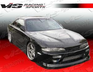 99-02 Nissan SILVA S15 2dr VIS Carbon Fiber Hood - Invader Style