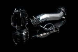 03-06 Nissan 350z Weapon R Short Ram Intake with Gunmetal Cage - Polished Finish