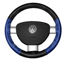 80-84 5 Series, 80-84 7 Series, 80-90 Land Cruiser, 80-91 Vanagon, 90-94 Montero Wheelskins Steering Wheel Cover - EuroPerf, Perforated All Around (Black Top / Cobalt Sides)