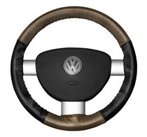 80-84 5 Series, 80-84 7 Series, 80-90 Land Cruiser, 80-91 Vanagon, 90-94 Montero Wheelskins Steering Wheel Cover - EuroPerf, Perforated All Around (Oak Top / Black Sides)