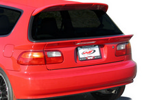 92-95 Honda Civic Hatchback Wings West Paintable Wings - Whale Tail Roof Spoiler w/ L.E.D.