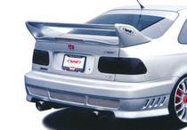 96-00 Honda Civic 2DR Wings West Paintable Wings - Adjustable Commando Style w/ L.E.D.