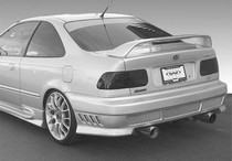 96-00 Honda Civic 2DR Wings West Paintable Wings - Factory Style 'Si' High Wing w/ L.E.D.