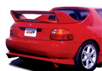 93-97 Honda DelSol Wings West Paintable Wings - Adjustable Commando Style w/ L.E.D.