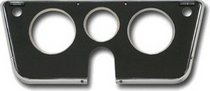 69-72 Chevrolet/GMC Trucks Woodall Dash Bezel - 3 Hole without Gauges - Black & Chrome