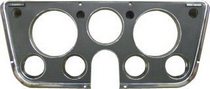 69-72 Chevrolet/GMC Trucks Woodall Dash Bezel with Gauges Holes - Black/Chrome