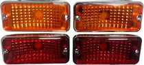 68-72 Chevrolet/GMC Trucks Woodall Euro Marker Light Set - Red/Amber