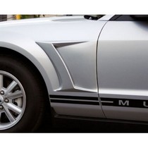 2005-2009 Ford Mustang GT, V-8, & V-6 Models Xenon Front Fender Reverse Scoop Kit (Urethane)