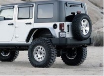 2007-2014 Jeep JK Wrangler 4Dr Models Xenon Flat Panel Rear Fender Flare Kit, Wider than Stock (Urethane)