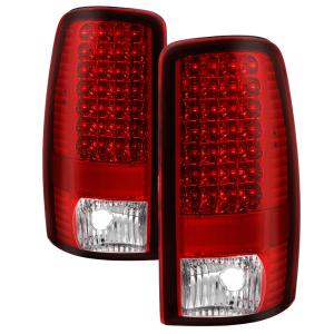 Chevy Suburban 00-06, Chevy Tahoe 00-06, GMC Yukon/ Yukon Denali 00-06  ( Lift Gate Only) Xtune Euro Style Tail Lights - Red Clear