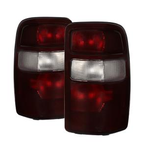 Chevy Suburban 00-06  (excluding 00 Tahoe V8 5.7L ), Chevy Tahoe 00-06  (excluding 00 Tahoe V8 5.7L ), GMC Yukon 00-06  (excluding 00 Yukon V8 5.7L) Xtune OEM Style Tail Lights With Black Rim - Red Smoked