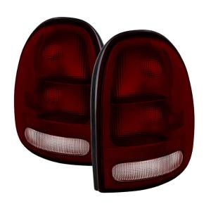 Dodge Caravan 96-00 / Dodge Grand Caravan 96-00, Chrysler Town & Country 96-00, Dodge Durango 98-03, Plymouth Grand Voyager 96-00 Xtune OEM Style Tail Lights - Dark Red