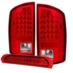 Dodge Ram 02-06 / 1500 / Ram 2500/3500 03-06 Xtune LED Tail Lightwith LED 3rd Brake Lamps- Red Clear