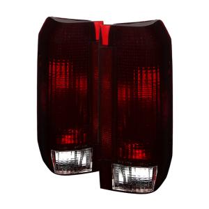 Ford Bronco 92-96, F150 92-96, F250 92-96, F350 92-96 Xtune OE Style Tail Lights - Red Smoked