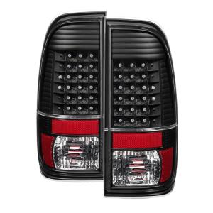 Ford F150 Styleside 97-03, F250 Super Duty 99-07, F350 Super Duty 99-07 Xtune LED Tail Lights - Black