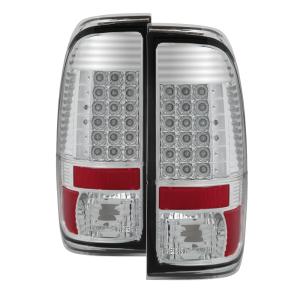 Ford F150 Styleside 97-03, F250 Super Duty 99-07, F350 Super Duty 99-07 Xtune LED Tail Lights - Chrome