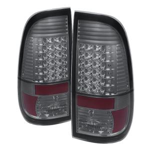 Ford F150 Styleside 97-03, F250 Super Duty 99-07, F350 Super Duty 99-07 Xtune LED Tail Lights - Smoke