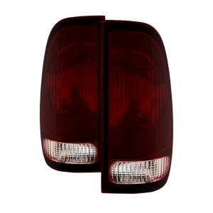 Ford F150 Styleside 97-03 / F150 Heritage Styleside 04, F250 Light Duty 97-99 / F250 SuperDuty 99-07, Ford F350 SuperDuty 99-07 Xtune OEM Style Tail Lights - Red Smoked