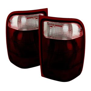 Ford Ranger 2001-2011 (excluding 2005 STX Models) Xtune OEM Style Tail Lights - Red Smoked