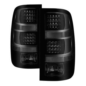 GMC Sierra 1500 07-13 (does not fit 3500HD Dually Models) Xtune LED Tail Lights - Black Smoked