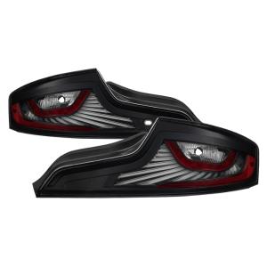 Infiniti G35 Coupe 2006-2007 Xtune LED Light Tube Style Tail Lights - Black