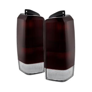 Jeep Cherokee 1997-2001 Xtune OEM Style Tail Lights - Red Smoked