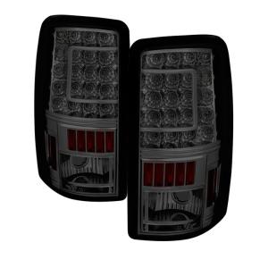 Chevy Suburban 1500/2500 00-06, Chevy Tahoe 1500/2500 00-06, GMC Yukon/Yukon XL 00-06  / GMC Yukon Denali/Denali XL 01-06  ( Lift Gate Style Only ) Xtune Version 2 C Shape LED Tail Lights - Smoke