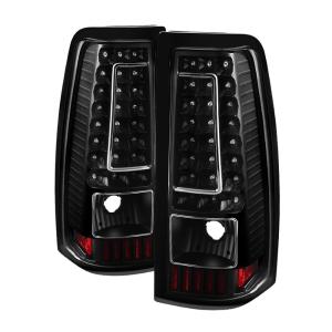 Chevy Silverado 1500/2500/3500 99-02, GMC Sierra 1500/2500/3500 99-03 Xtune Version 2 LED Tail Lights - Black