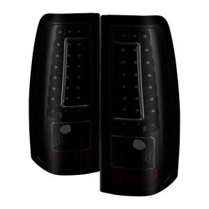 Chevy Silverado 1500/2500/3500 99-02, GMC Sierra 1500/2500/3500 99-03 Xtune Version 2 LED Tail Lights - Black Smoke